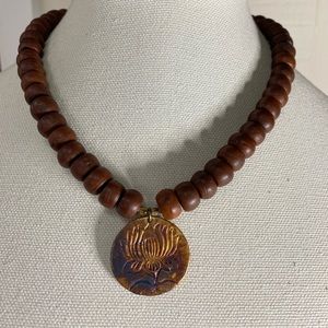 Gorgeous artisan Lotus Bodhi Necklace